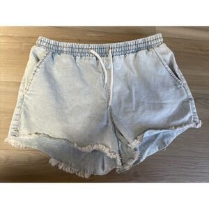 wild fable Women's Size‎ Medium Drawstring Elastic Waist Jean Denim Shorts